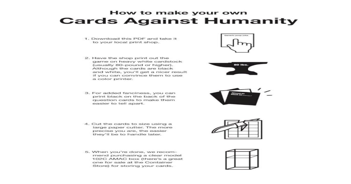 printable cards against humanity pdf